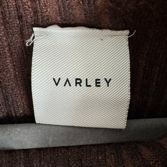 Varley Brown Hagen Ribbed Knit Long Sleeve Cropped Pullover Sweater Size XL - Picture 5 of 6